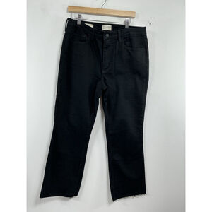 Womans Excellent Cond Universal Thread Ankle Bootcut Black Jeans 12/31R 0125/B-3